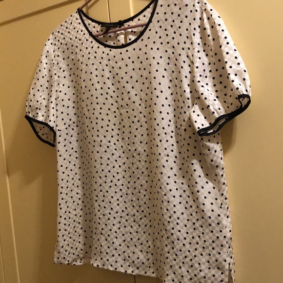 Escada Silk Black & White Polkadot Blouse - Picture 4 of 11